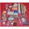 Image 1 : Vintage Variety: Measuring Sticks, Scissors, Shoe Button Hooks, Ephemera, & More