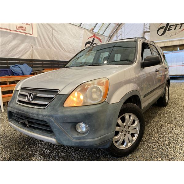 PARKSVILLE - 2006 HONDA CRV SILVER 224380 KMS - B808506A