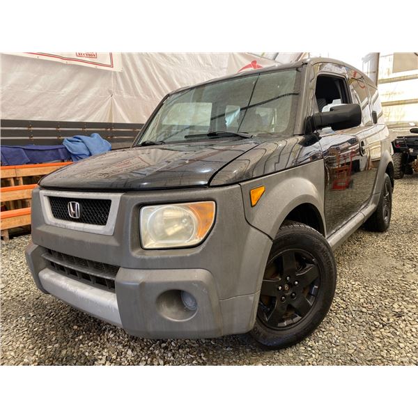 PARKSVILLE - 2005 HONDA ELEMENT  BLACK 314096 KMS - B800303