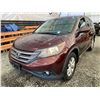 Image 3 : PARKSVILLE - 2012 HONDA CR-V RED 219048 KMS - D113236