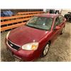 Image 4 : PARKSVILLE - 2007 CHEVROLET MALIBU RED 167582 KMS - P274954