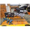Image 2 : 408 --RDX AIR COMPRESSOR, TIRE CHAINS, LEVEL AND RATCHET BAR CLAPS