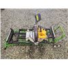 Image 3 : 418 -- PORTABLE DEWALT MITER SAW MOUNTED ON A SPECIALIZED ROLLING METAL STAND
