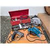 Image 1 : 430 --SKILSAW, MAKITA PLANER AND BOX OF MIXED TOOLS