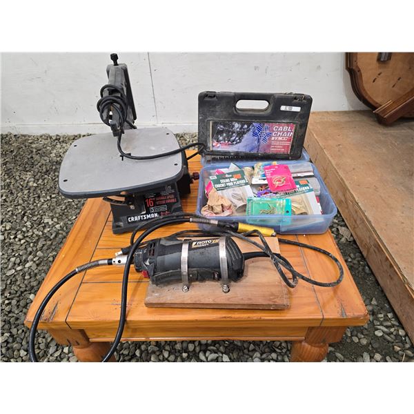 431 --CRAFTSMAN SCRIBE SAW, VEHICLE CHAINS AND MORE