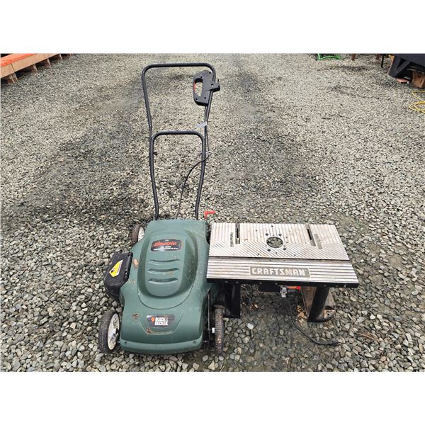 446- BLACK AND DECKER ELECTRIC LAWMOVER AND CRAFTSMAN STANS
