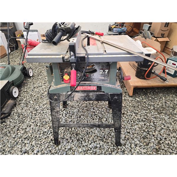 448- CRAFTSMAN TABLE SAW WITH STAND, GRINDER AND MORE