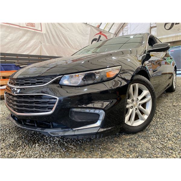PARKSVILLE - 2017 CHEVROLET MALIBU BLACK 142851 KMS "REPO UNIT" - J213934