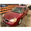 Image 4 : PARKSVILLE - 2007 CHEVROLET MALIBU RED 167582 KMS - P274954