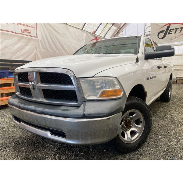 PARKSVILLE - 2012 DODGE RAM WHITE 428881 KMS "NO RESERVE" - D299958