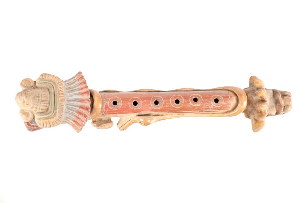 Mexican Mayan Traditional Folk Art Flute c. 1950's