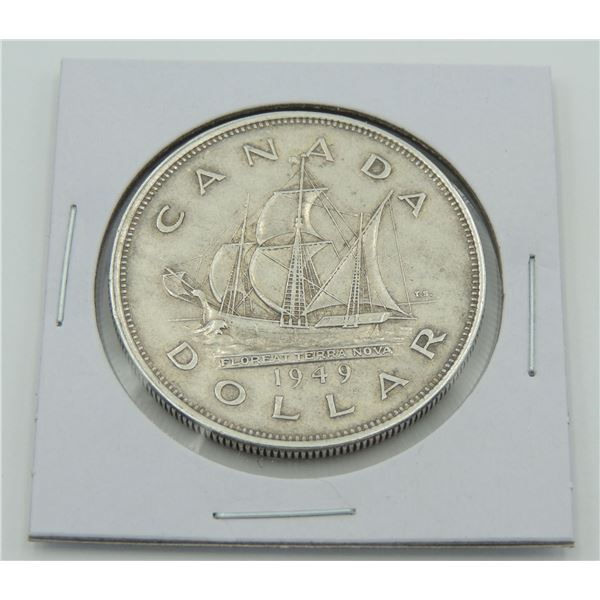 #2A 1949 Canadian $1 One Dollar Silver Coin