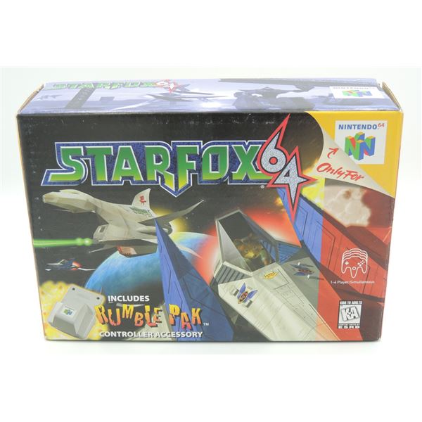 #16 Nintendo 64 N64 Starfox Game CIB w/Rumble Pak