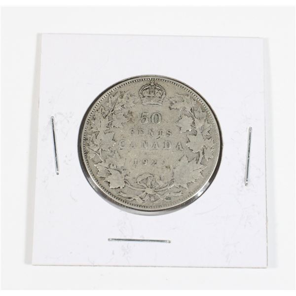 #48 1929 Fifty Cents Canada Silver Coin