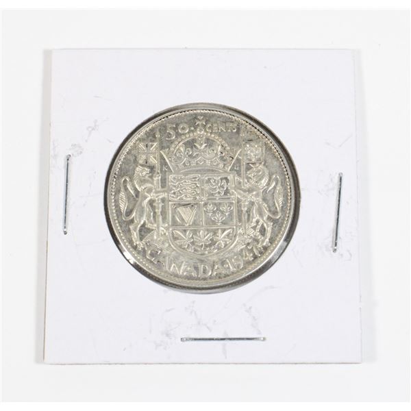 #54 1947 Fifty Cents Canada Silver Coin