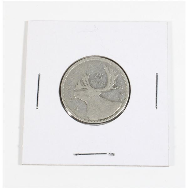 #60 1937 Canada 25 Cents Quarter Silver Coin