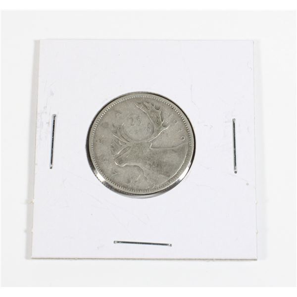 #62 WW2 1939 Canada 25 Cents Quarter Silver Coin