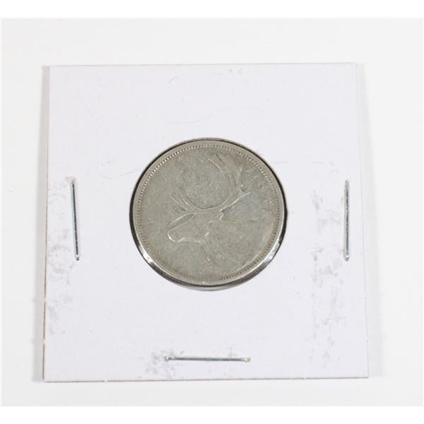 #76 1957 Canada 25 Cents Quarter Silver Coin