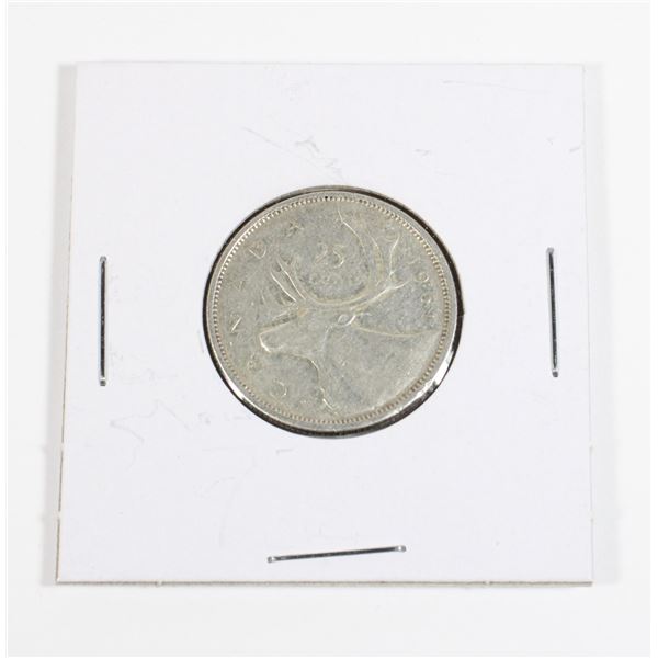 #79  1961 Canada 25 Cents Quarter Silver Coin