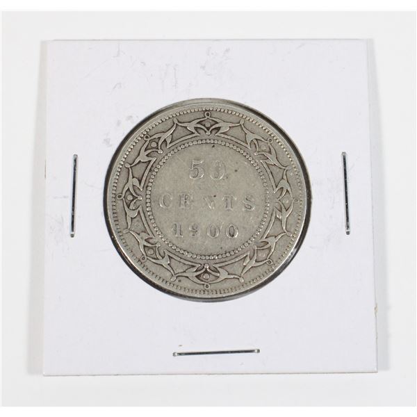 #86 1900 50 Cents Newfoundland Silver Coin