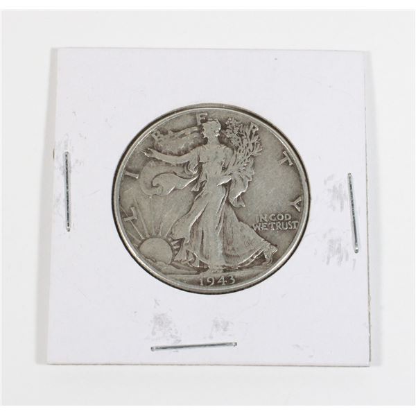 #95 WW2 United States 1943 Half Dollar Silver Coin