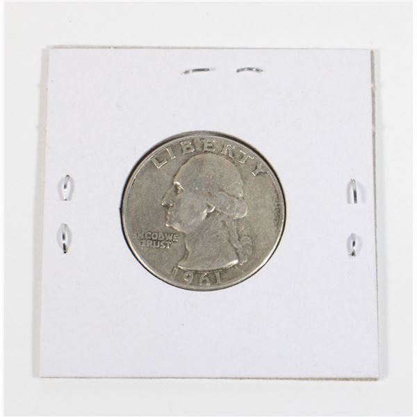 #108 United States 1961 Quarter Silver Coin