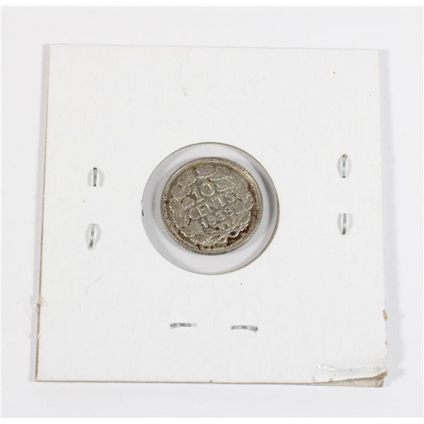 #116 WW2 Netherlands 1939 10 Cents Silver Coin