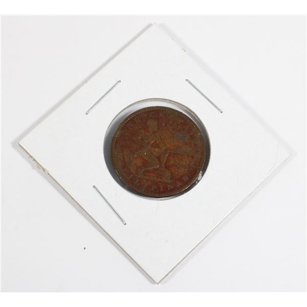 #122 United States 1904 1 Centavos Filipinas Coin