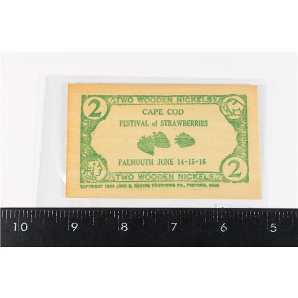 #193 Wooden Nickels Cape Cod Festival Strawberries
