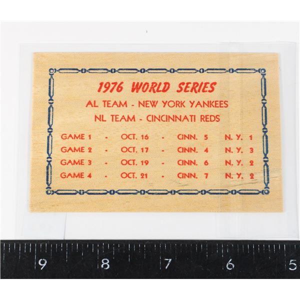 #194 1976 World Series Cincinnati Reds Wood