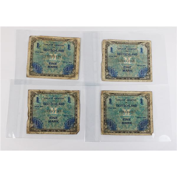 #214 1944 Allied Occupation German Money 1 10 Mark