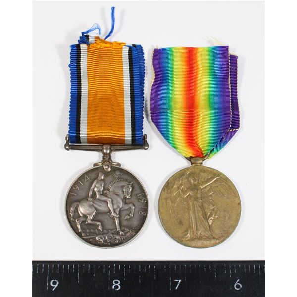 #255  WW1 Canadian War Medal Victory Pair Named