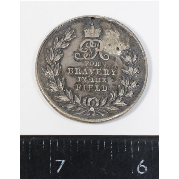 #263 WW1 British Military Medal erased name worn