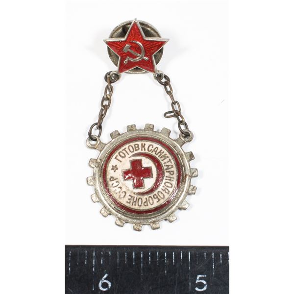#273 1930's Russian Badge Defense of the USSR