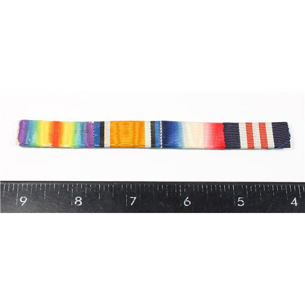 #277 WW1 British Military Medal Ribbon Bar of 4