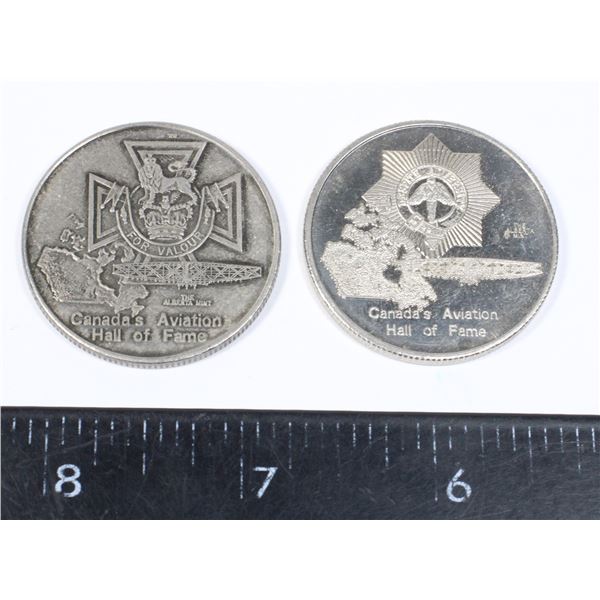 #286 Canada's Aviation Hall of Fame lot of 2 coins