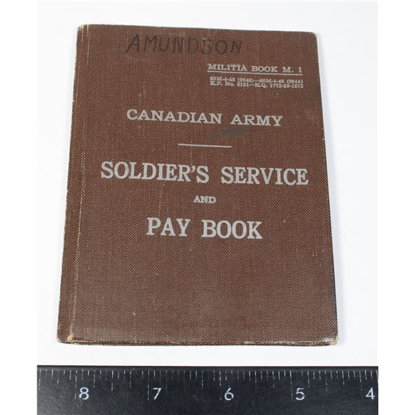 #291 WW2 Canadian Army Paybook Named