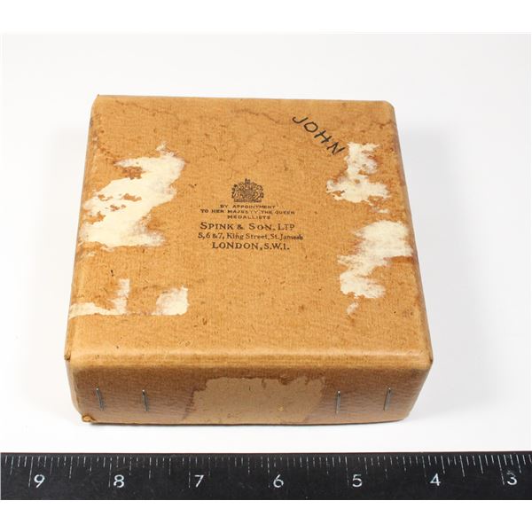 #296 WW2 British Medal Shipping Box Spink & Son
