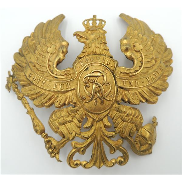 #298 WW1 Imperial German Pickelhauben Plate Badge