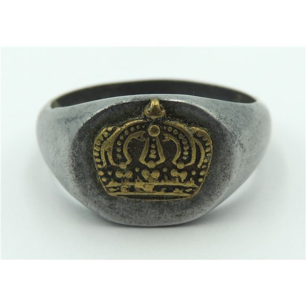 #303 WW1 Imperial German Military Ring w/ Crown (size 12.5)