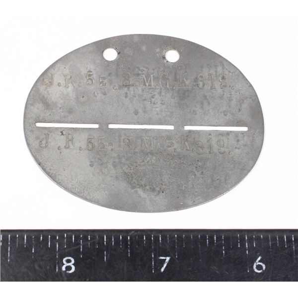 #307 WW1 Imperial German Dogtags ID Disc Infantry