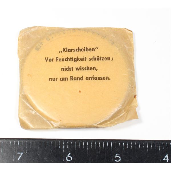 #322 WW2 German Gas Mask Klarscheiben spare glass