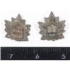 Image 1 : #327 WW1 Canadian Khaki University Collar Badge