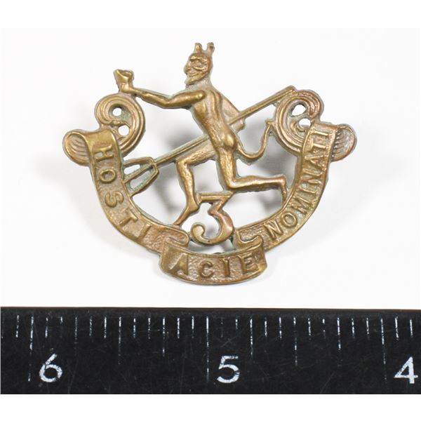 #328 WW1 144th CEF Winnipeg Rifles Cap badge devil