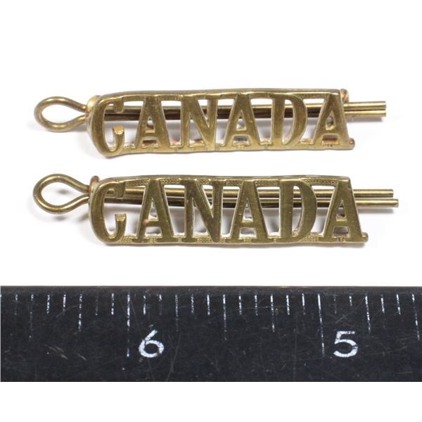 #343 WW2 Canada Shoulder titles insignia  Scully