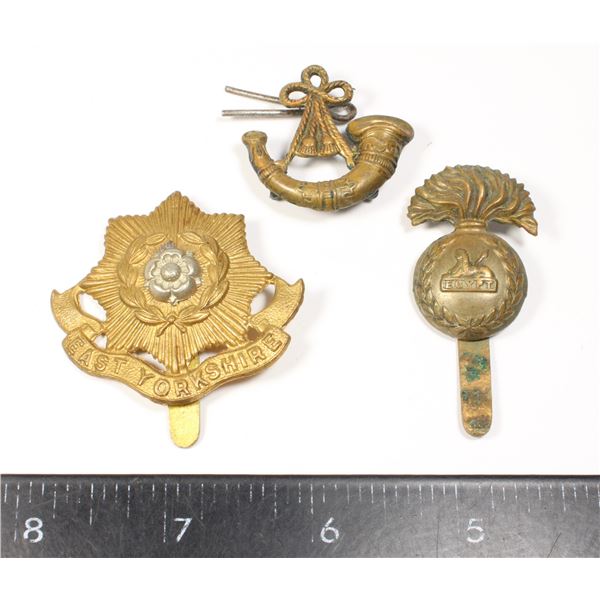 #344 WW1 British Cap Badge lot inc East Yorkshire