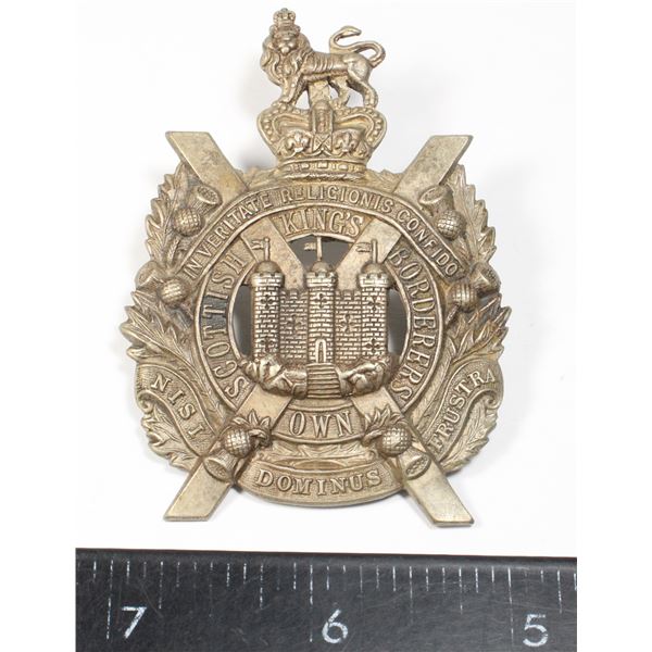#347 1900s Scottish King's Borderers Own Cap Badge