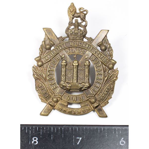 #348 WW1 Scottish King's Borderers Own Cap Badge