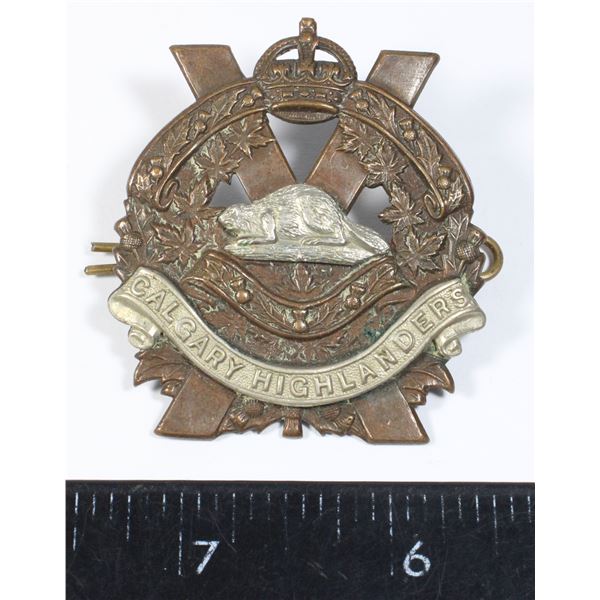 #349 WW2 Canadian Calgary Highlanders Cap Badge