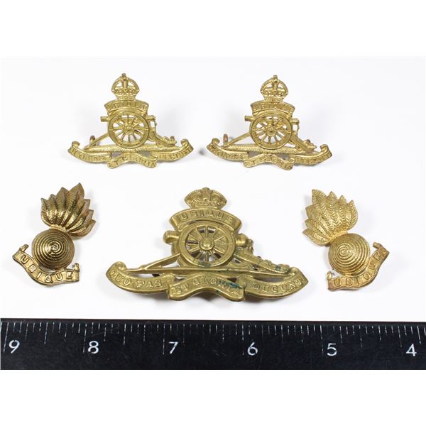 #352 WW2 Royal Canadian Artillery Cap Badge set